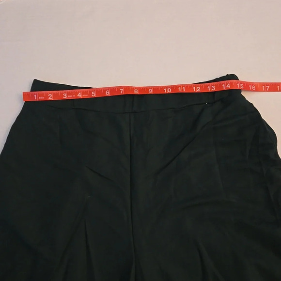 Zara Dark Green Pull On Wide Leg Pants Size LARGE - Picture 8 of 12